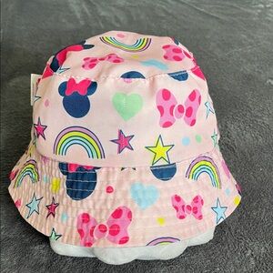 Disney Junior Minnie Mouse Toddler Reversible Bucket Hat Pink Polka Dot